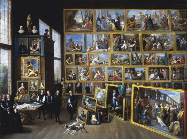 Archduke Leopold William in his Gallery in Brussels-p,    David Teniers